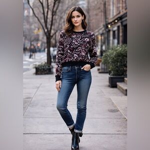 NWT Joie Printed Long Sleeve Top — Size Small